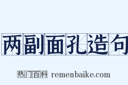 两副面孔造句是什么意思的图片